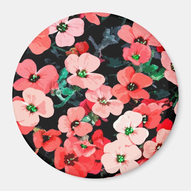 Imán Flor roja acuática (Frente)