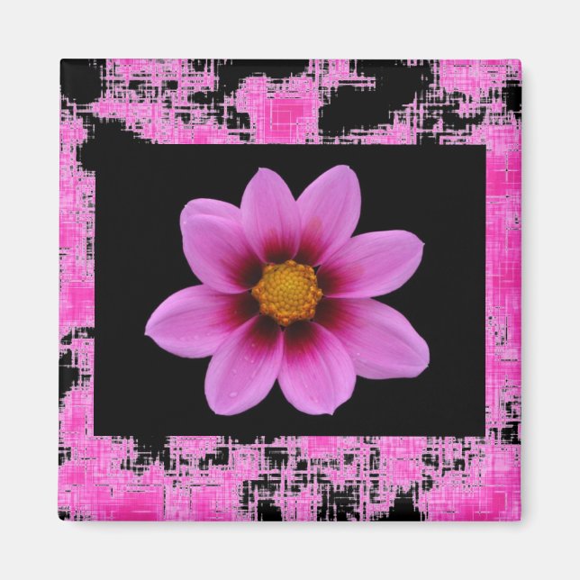 Imán Flor rosa (Frente)