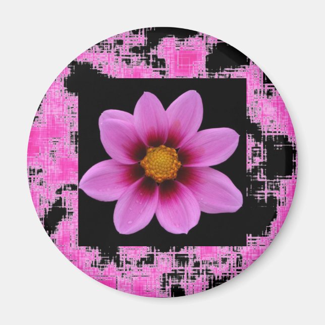 Imán Flor rosa (Frente)