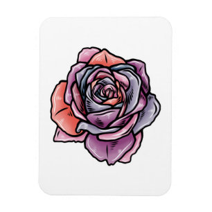 Imán Flor Rosa de color