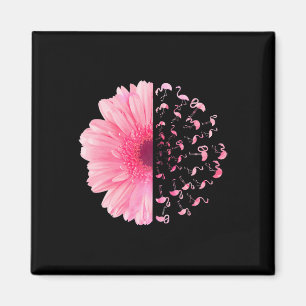 Imán Flor rosa Flamingo Mes de Concienciación sobre el