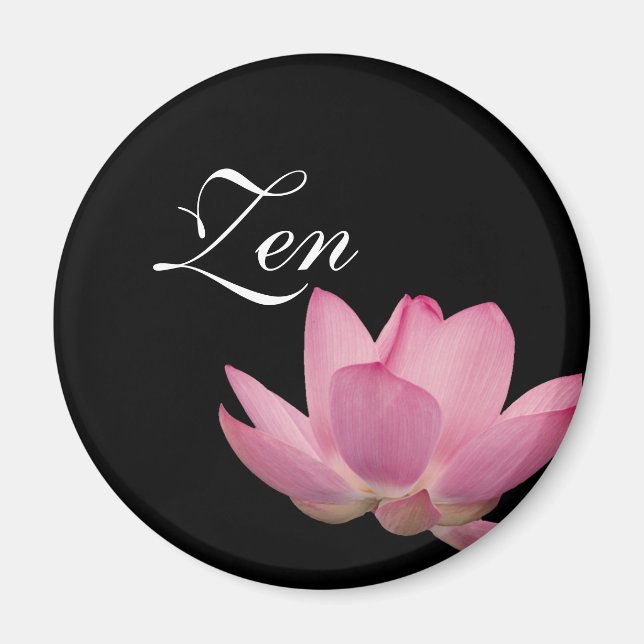 Imán Flor rosa Lotus (Frente)