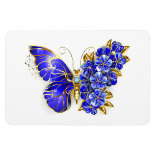 Imán Flor Sapphire Mariposa
