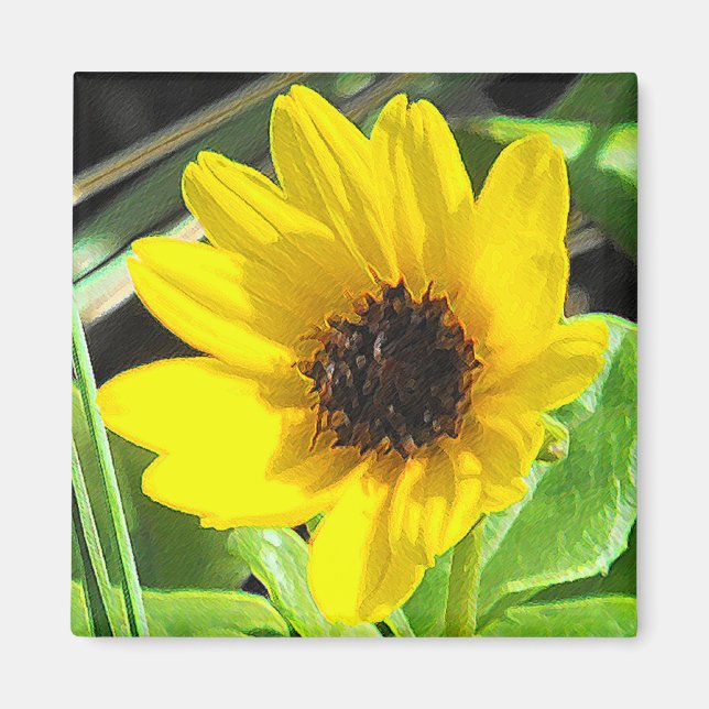 Imán Flor silvestre amarilla (Frente)