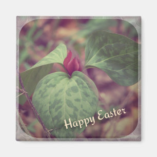 Imán Flor silvestre feliz de Pascua
