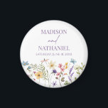 Imán Flor silvestre Flor Floral Boda Jardín<br><div class="desc">¡Estos son imanes de boda de flores silvestres de flores silvestres!</div>