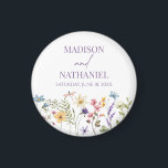 Imán Flor silvestre Flor Floral Boda Jardín<br><div class="desc">¡Estos son imanes de boda de flores silvestres de flores silvestres!</div>