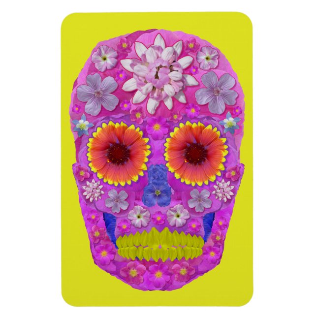 Imán Flor Skull 2 (Vertical)