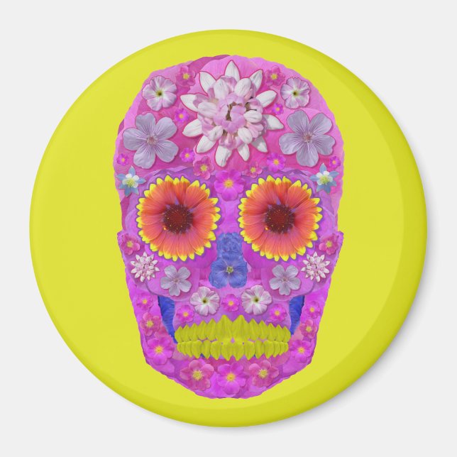 Imán Flor Skull 2 (Frente)