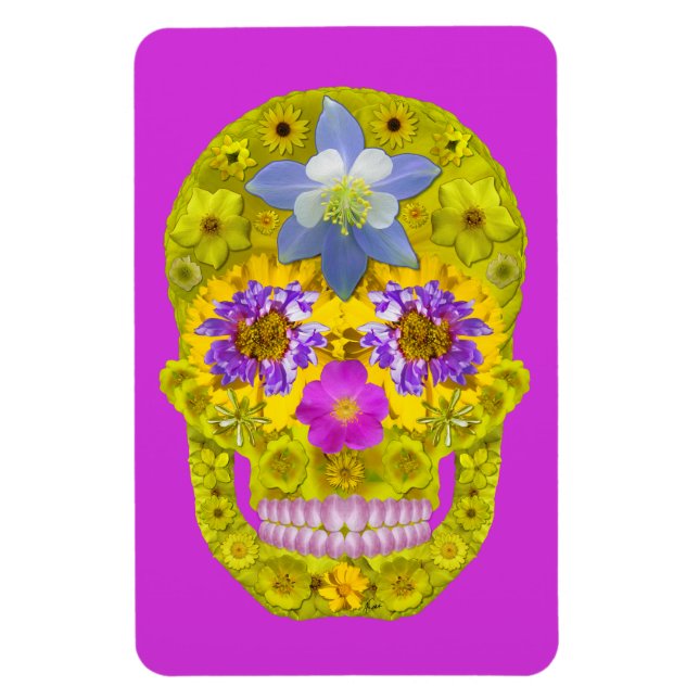 Imán Flor Skull 3 (Vertical)
