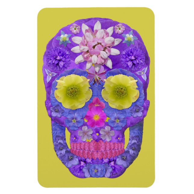 Imán Flor Skull 5 (Vertical)