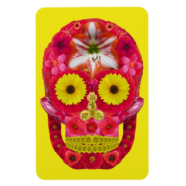 Imán Flor Skull 6 (Vertical)