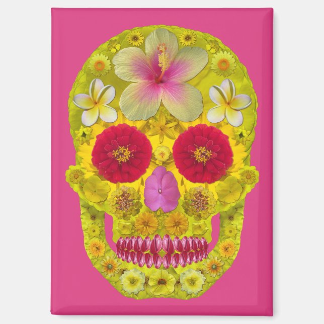 Imán Flor Skull 8 (Anverso)