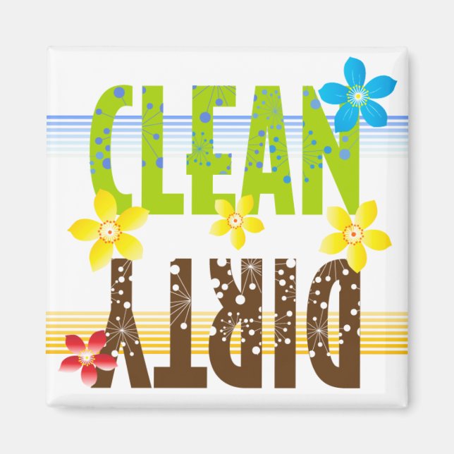 Imán Flor sucia limpia (Frente)