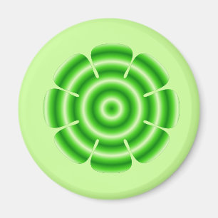 Imán flor verde