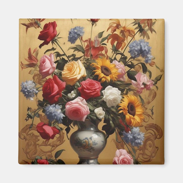 Imán Flor vintage (Frente)