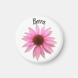 Imán Flor violeta brillante personalizada