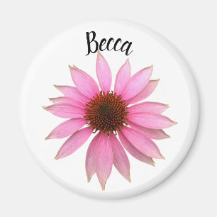 Imán Flor violeta brillante personalizada