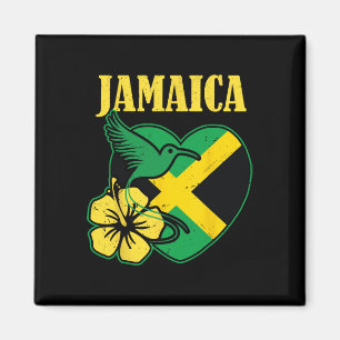 Imán Flor Y Ave De Bandera Jamaiquina Camisa De Indepen
