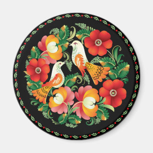 Imán Flor y pájaro húngaros del OPUS