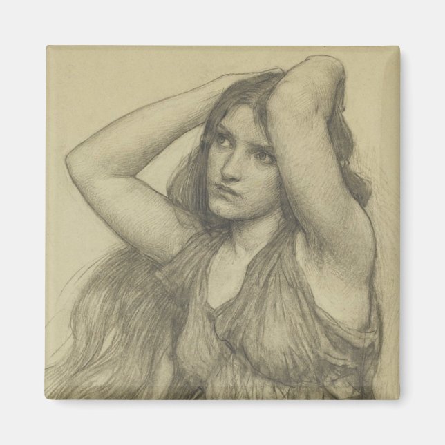 Imán Flora con pelo largo (Frente)