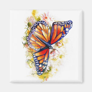 Imán Flora de mariposa monarca