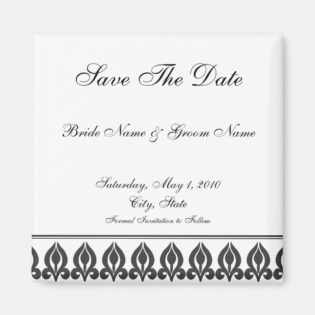 Imán Flora Magnet-Black/White (Frente)