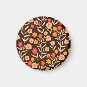 Imán Floral acuarela: textura dibujada a mano