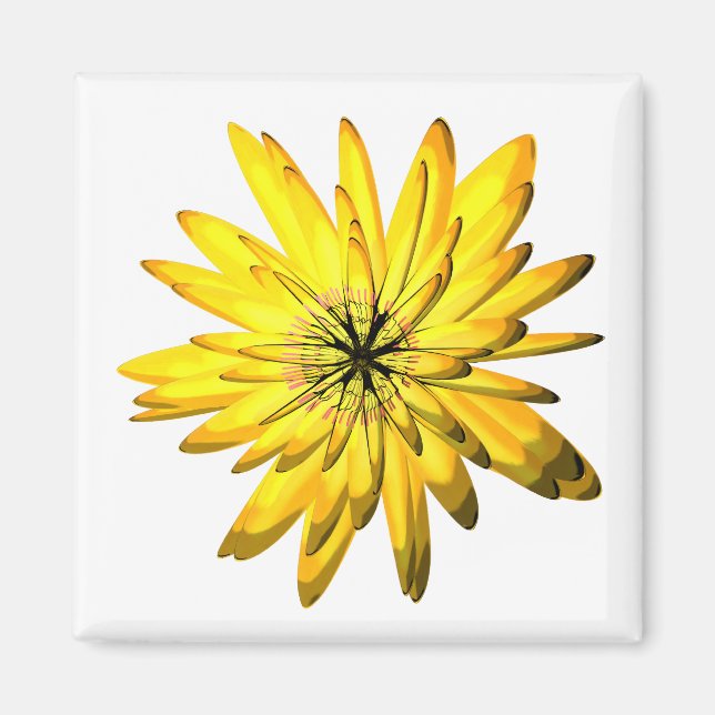 imán floral amarillo (Frente)