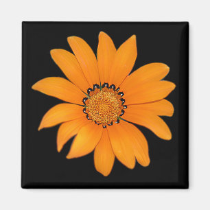 Imán floral anaranjado