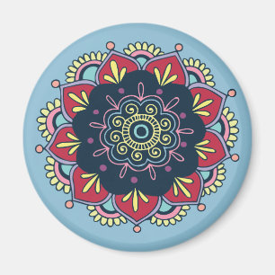 imán floral bohemio