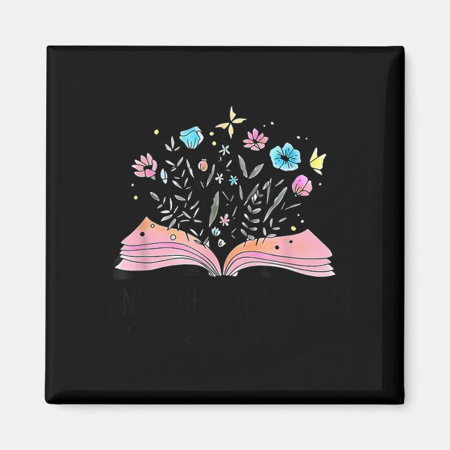 Imán Floral Book A New Chapter Begins Retired 2026 Reti (Frente)