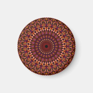 Imán Floral Brown Mandala Design-48566