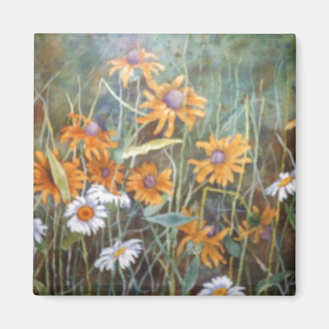 Imán floral "Campo de flores #1" (Frente)