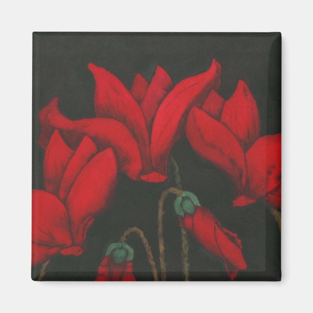 Imán floral "Cyclaman" (Frente)