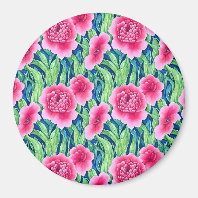 Imán Floral de Acuarela (Frente)