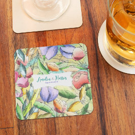 Imán Floral de acuarela personalizada