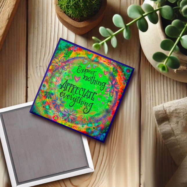 Imán Floral de bonito aprecia todo lo Inspirador (Subido por el creador)