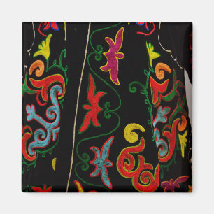 Imán Floral de bordado de Xinjiang