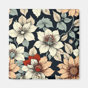 Imán Floral de color de inspiración vintage