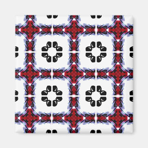 Imán Floral de franjas fluidas