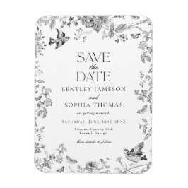 Imán Floral de la vieja vieja vieja del toile negro de