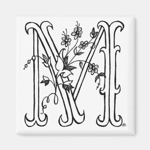 Imán floral de M