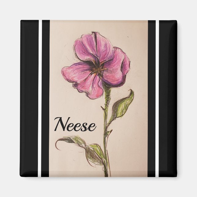 IMÁN FLORAL DE ROPA (Frente)