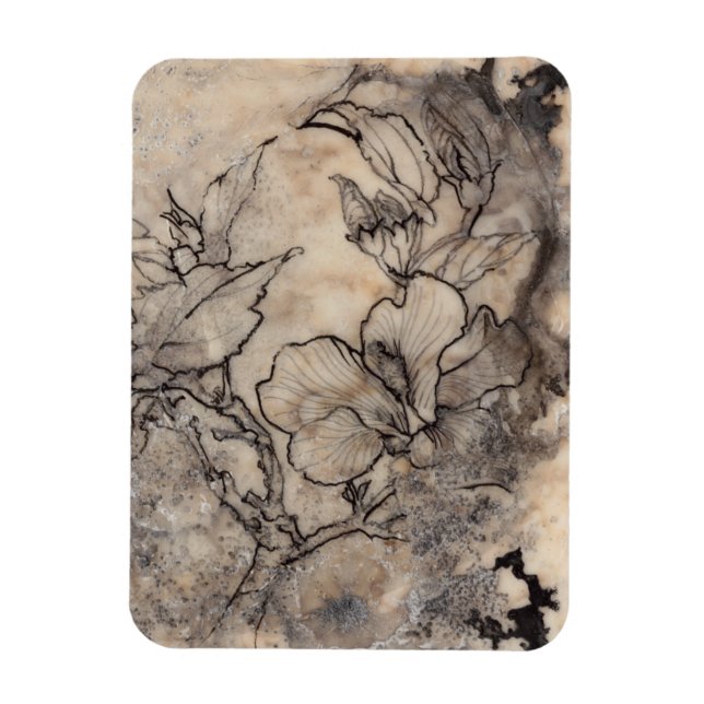 Imán Floral de tatuaje I (Vertical)