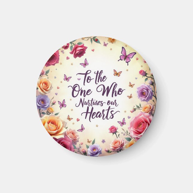 Imán Floral del Día de las Madres (Frente)