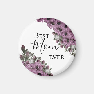 Imán Floral elegante mejor mamá de todos los tiempos