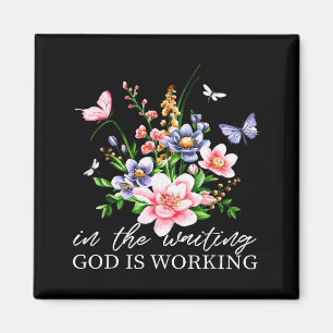 Imán Floral En La Espera Dios Está Trabajando Fe Jesús