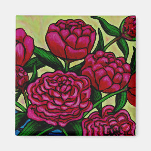 Imán floral enrrollado del Peony