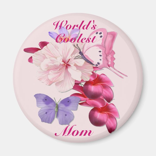 Imán Floral exótica para mamá (Frente)